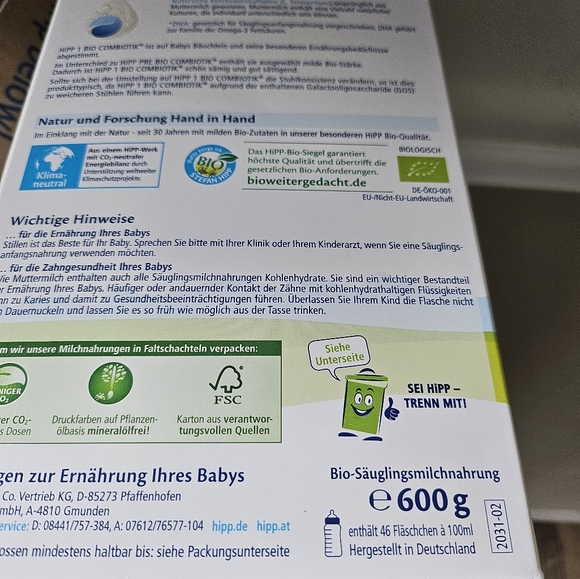 Hipp bio combiotik milk box - Picture 5 of 5